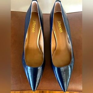 J Renee navy blue pumps, size 11M, 2 1/2” heel